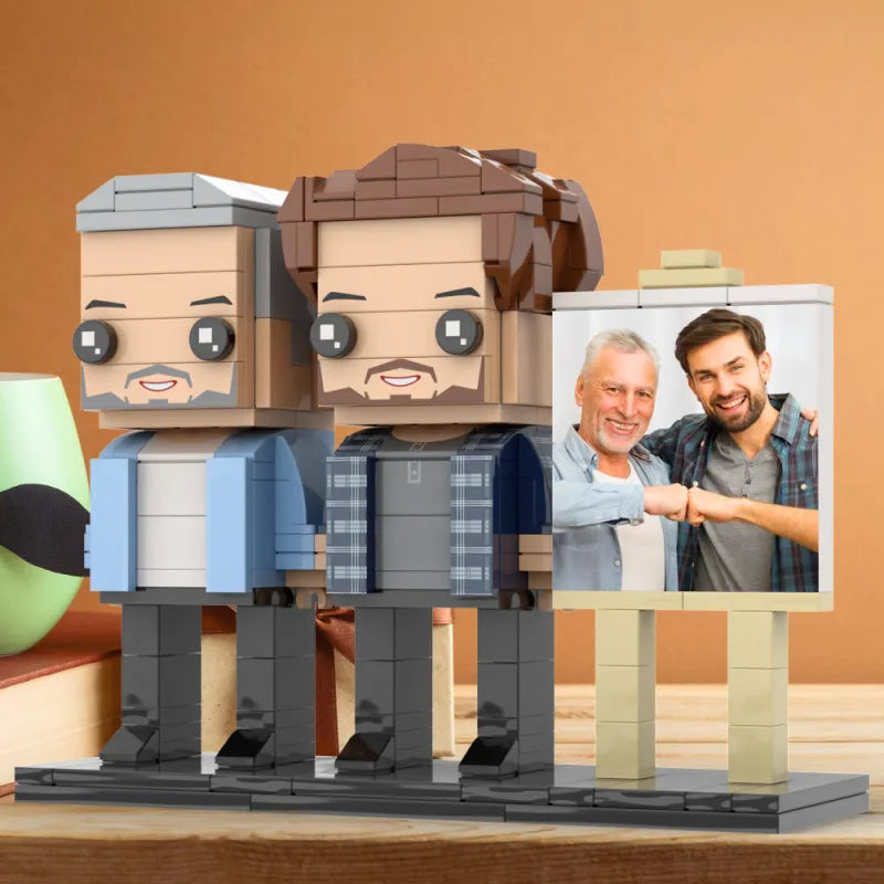 Personalisierte Bausteinfiguren mit Rahmen – 2 Personen