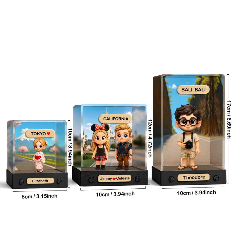 Custom 3D Mini Figur aus deinem Foto – mit Acrylbox