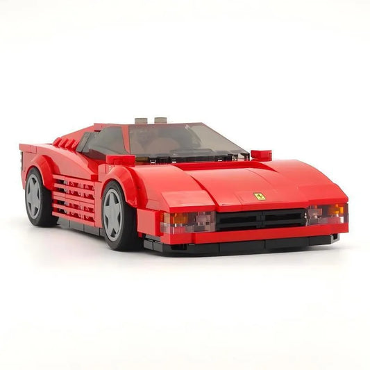 Ferrari Testarossa Baustein-Rennwagen – Kreatives Fahrzeug-Bauset für Autofans