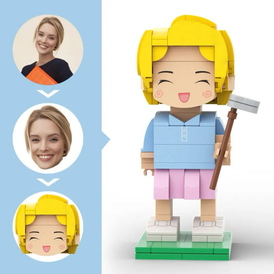 ForeverFig – Personalisierte Brick Figur im Golf-Stil für Frauen
