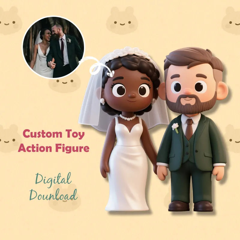 Personalisierte 3D-Mini-Figur – Dein Bild als kleine Figur für den Schreibtisch