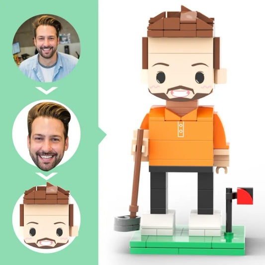 ForeverFig – Personalisierte Brick Figur im Golf-Stil