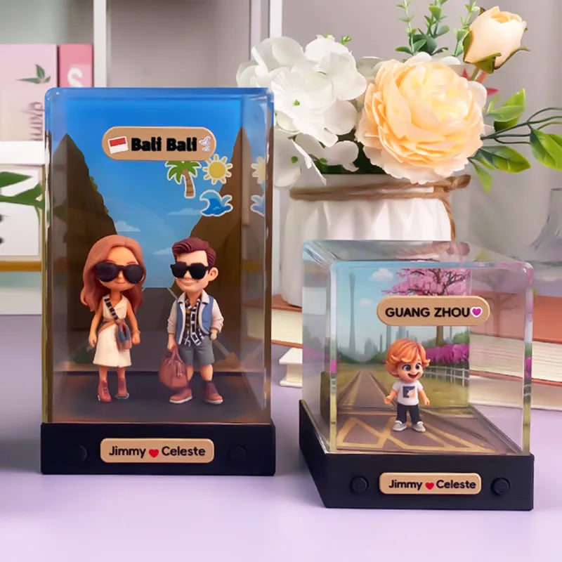 Custom 3D Mini Figur aus deinem Foto – mit Acrylbox