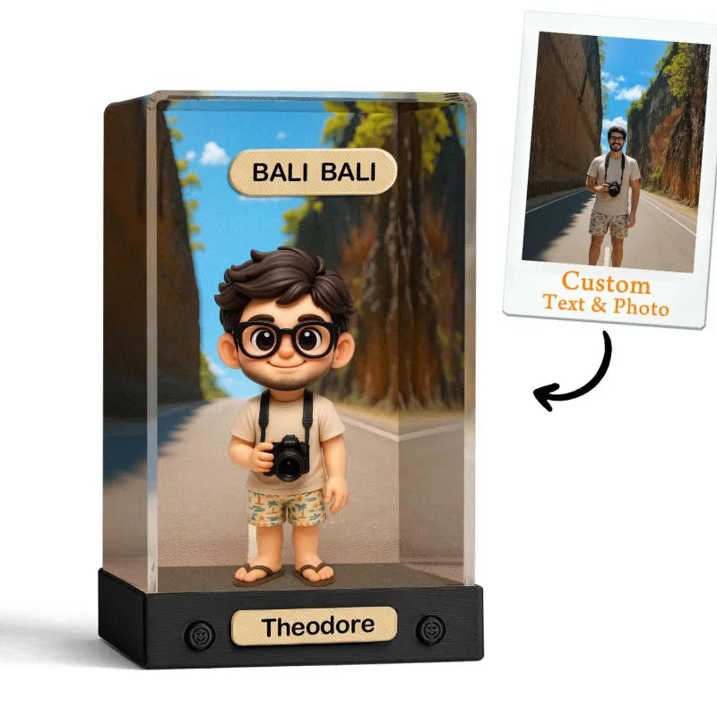 Custom 3D Mini Figur aus deinem Foto – mit Acrylbox