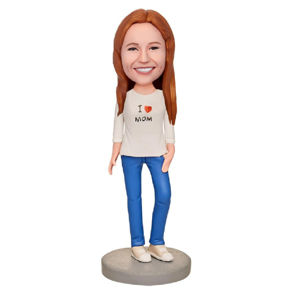 Amo a mi mamá – Figura cabezona personalizada con grabado