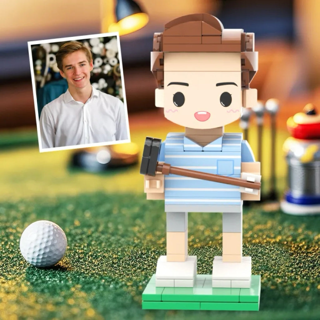 ForeverFig – Personalisierte Brick Figur im Golf-Stil