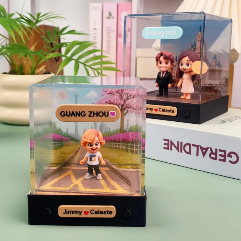 Custom 3D Mini Figur aus deinem Foto – mit Acrylbox