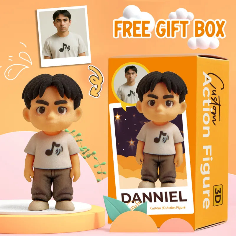 Personalisierte 3D-Mini-Figur – Dein Bild als kleine Figur für den Schreibtisch