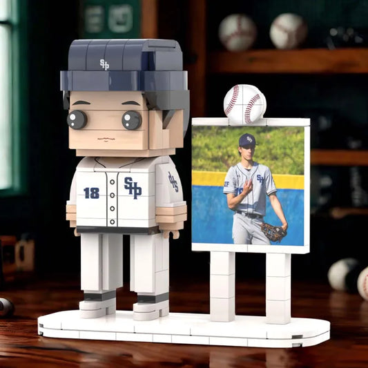 Personalisierte Bausteinfigur – Baseball-Thema – 1 Person