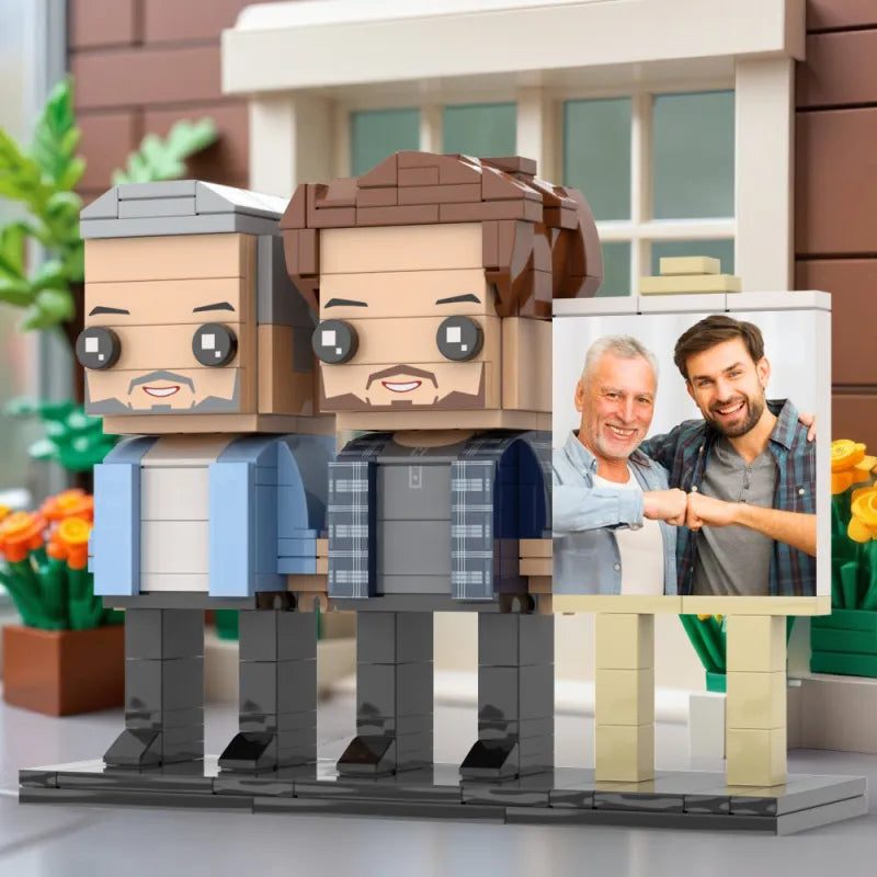 Personalisierte Bausteinfiguren mit Rahmen – 2 Personen