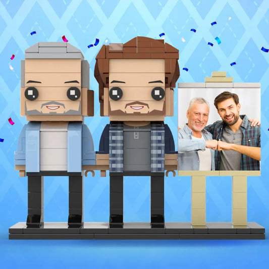 Personalisierte Bausteinfiguren mit Rahmen – 2 Personen