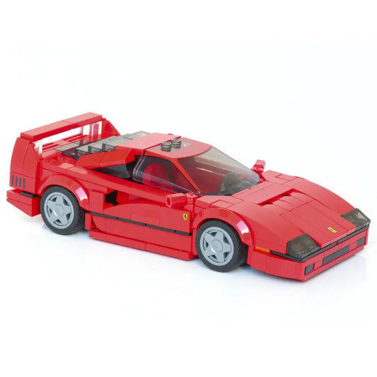 Ferrari F40 Baustein-Rennwagen – Kreatives Klemmbaustein-Set für Motorsportfans
