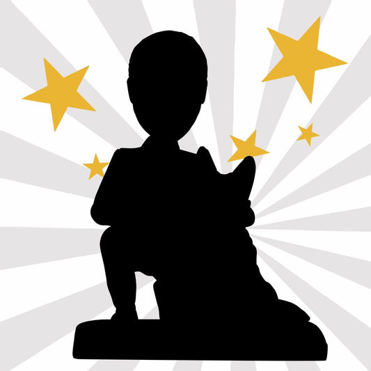 Vollständig personalisierte Wackelkopf Figuren für Mensch oder Haustier – mit Wunschgravur.