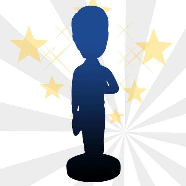 Vollständig personalisierte Wackelkopf Figur – 1 Person – mit Wunschgravur.