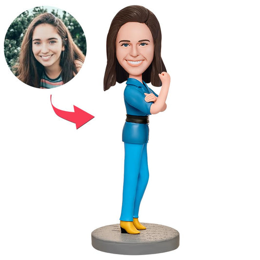 Starke Mama – Personalisierte Bobblehead-Figur mit Gravur