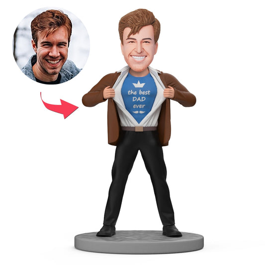 Personalisierte Wackelkopffigur - Best Dad – als Geschenk zum Vatertag