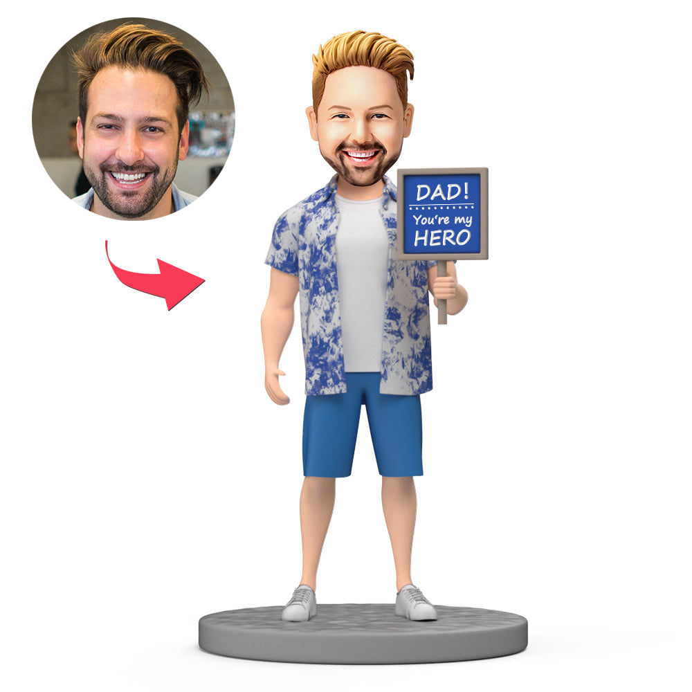 You Are My Hero – Personalisierte Wackelkopffigur als Vatertagsgeschenk