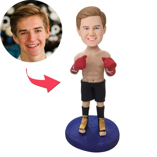 Personalisierter Bobblehead – Boxer – mit Wunschgravur.