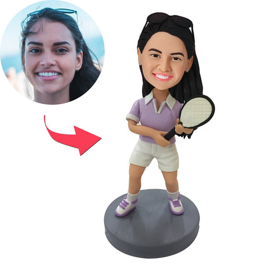 Personalisierter Tennis Wackelkopf Figur mit Gravur – Für echte Matchwinner
