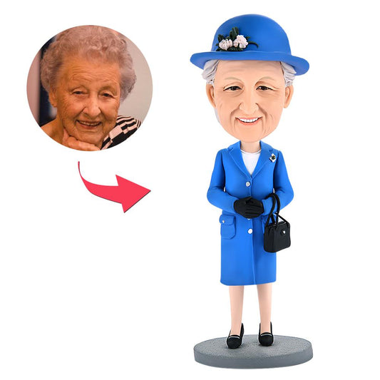 Queen Mum – Personalisierte Bobblehead-Figur mit Gravur