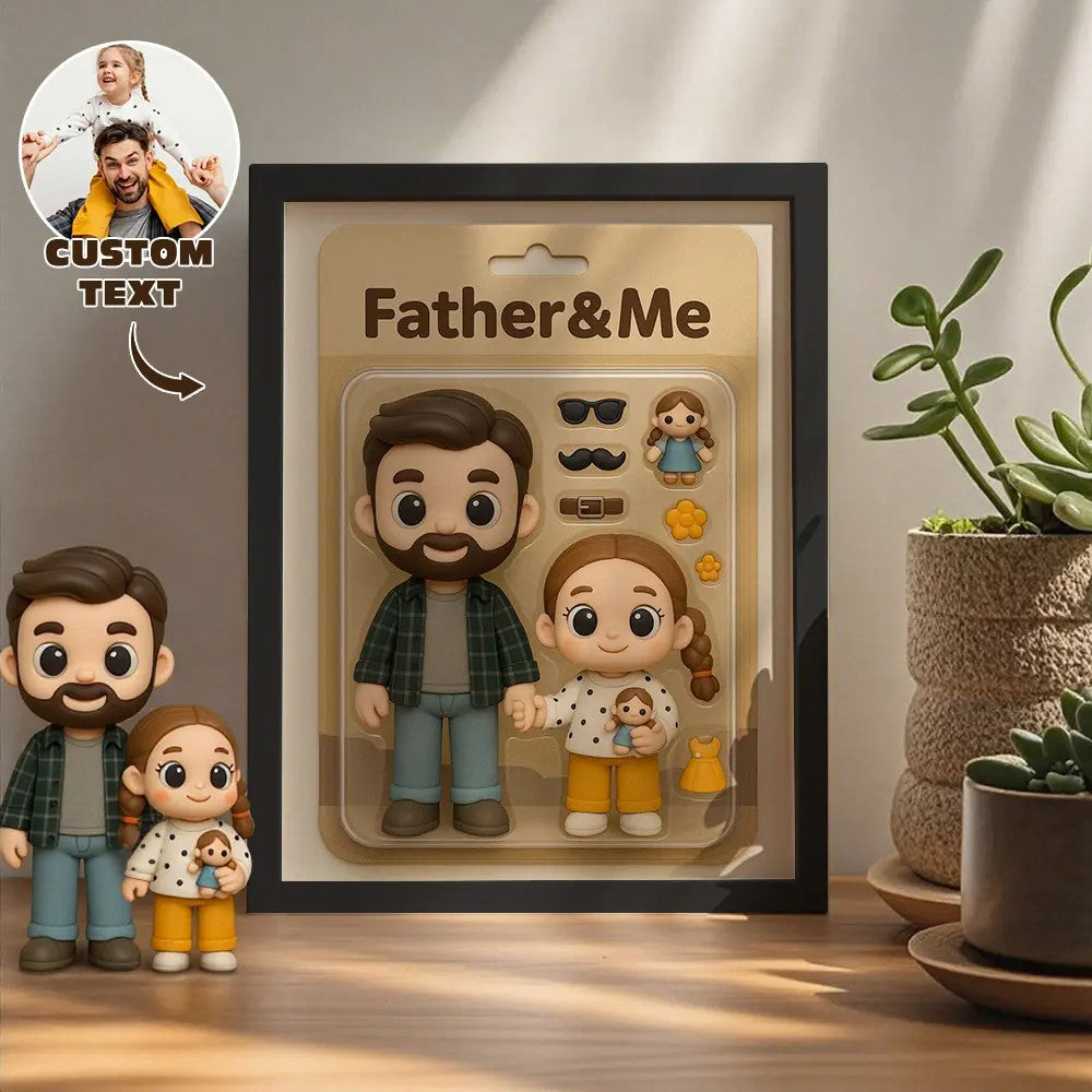 Personalisiertes Action-Figuren-Porträt – im Retro-Toybox-Stil | Geschenk mit Cartoon-Rahmen
