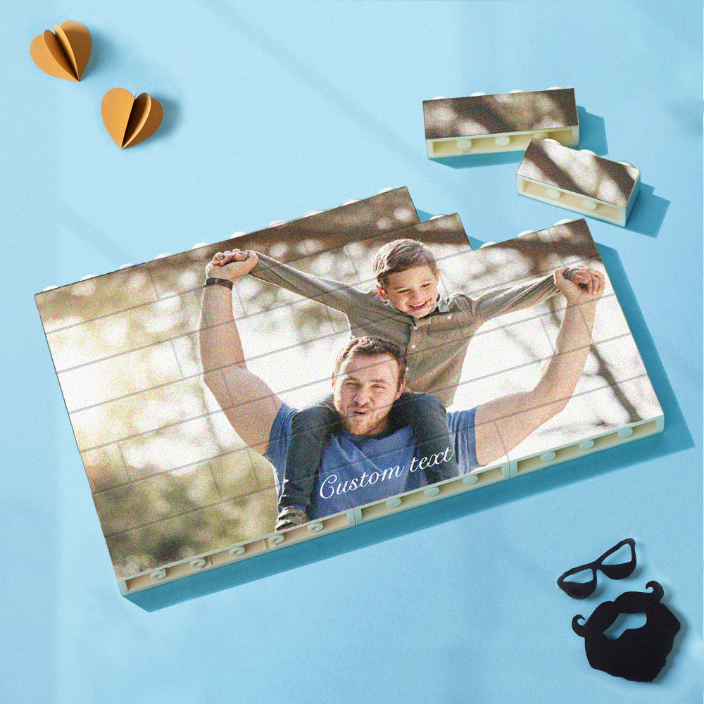 Personalized photo block made of building blocks – Personalized gift for mom