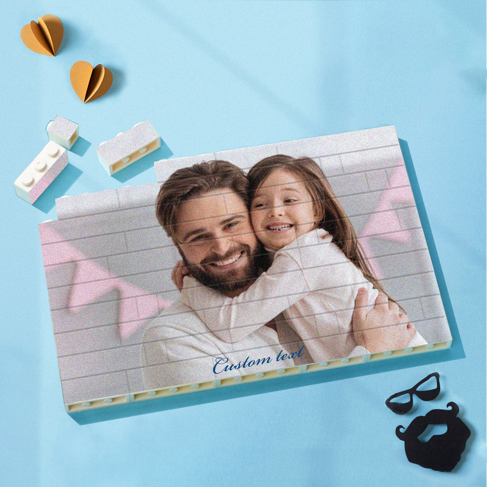Personalized photo block made of building blocks – Personalized gift for mom