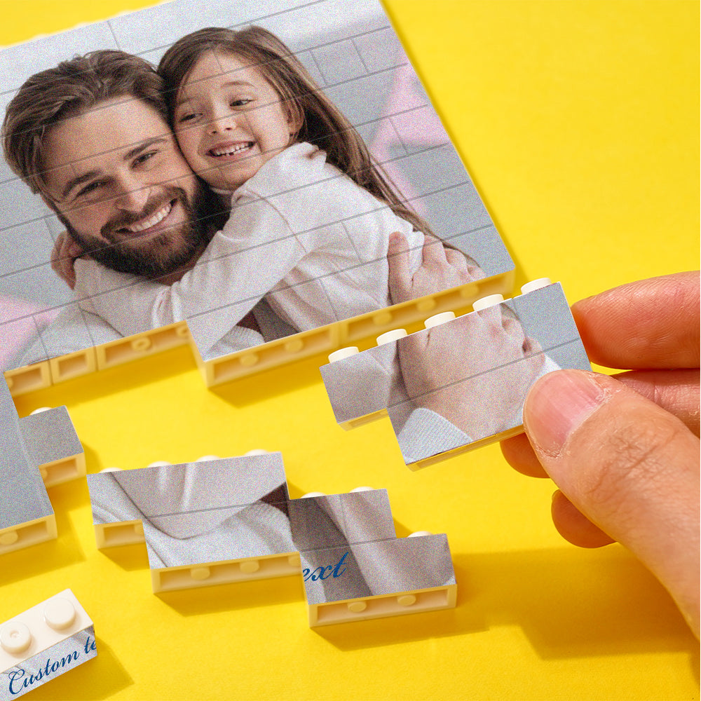 Personalized photo block made of building blocks – Personalized gift for mom