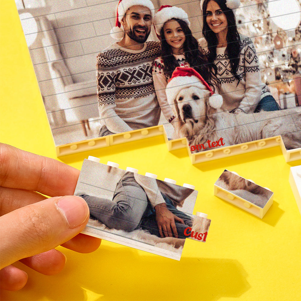 Personalized photo block made of building blocks – Personalized gift for mom