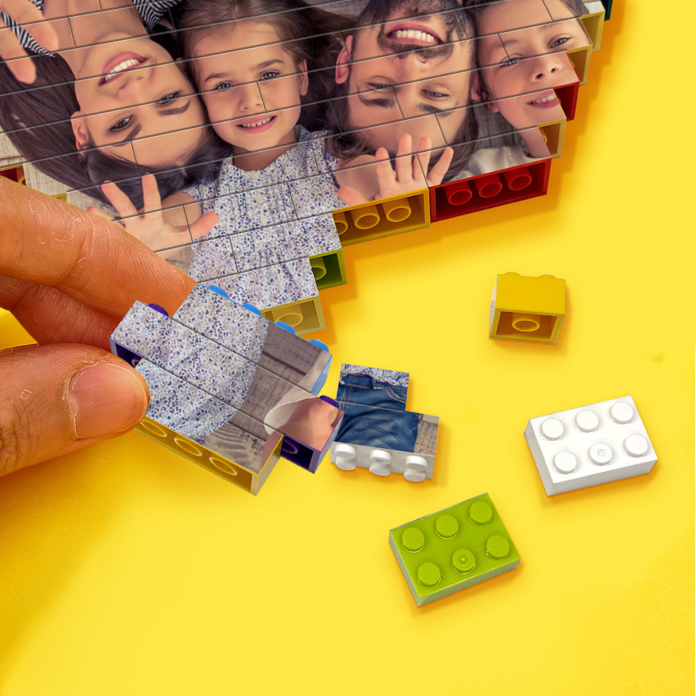 Personalisierter Herz-Baustein mit Fotodruck – Geschenk mit Gefühl