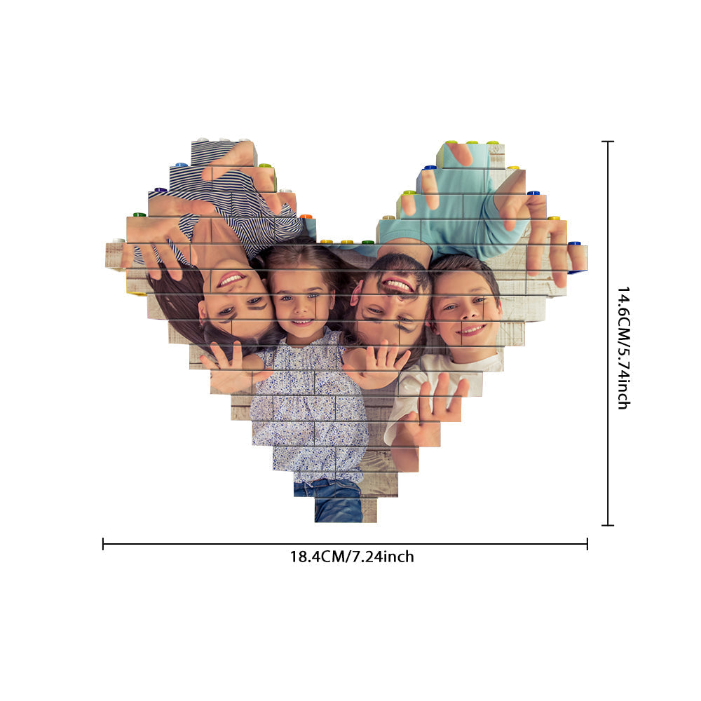 Personalisierter Herz-Baustein mit Fotodruck – Geschenk mit Gefühl