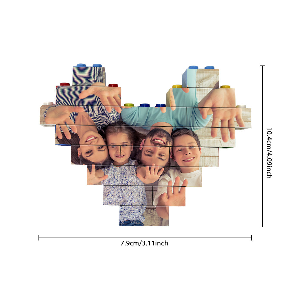 Personalisierter Herz-Baustein mit Fotodruck – Geschenk mit Gefühl