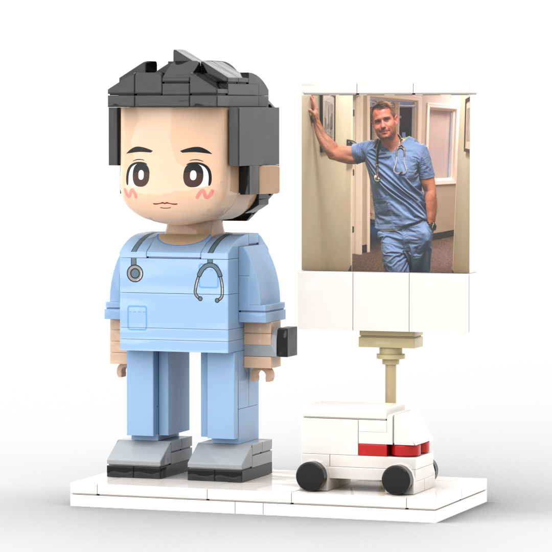 Personalized Building Block Figure – Doctor Theme – 1 Person