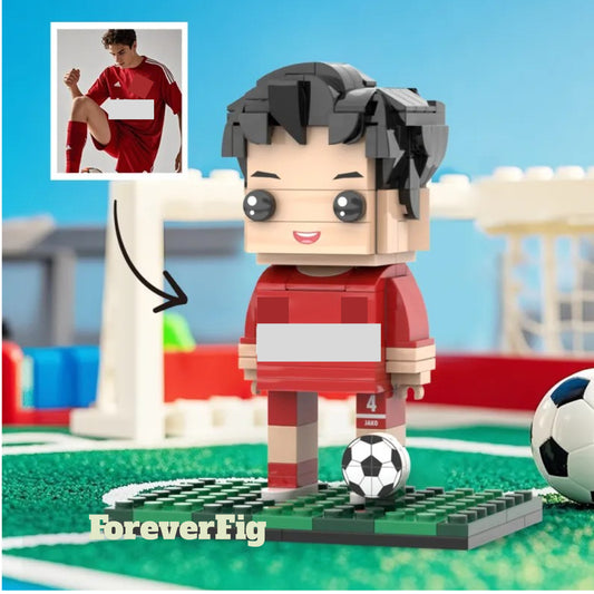 Personalisierte Bausteinfigur – Fußball-Thema – 1 Person