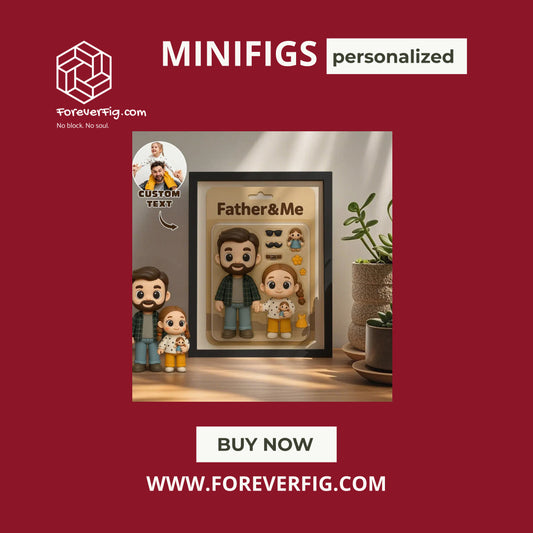 Personalisiertes Action-Figuren-Porträt – im Retro-Toybox-Stil | Geschenk mit Cartoon-Rahmen