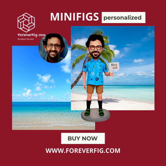 Hawaii Shirt Daddy – Personalisierter Bobblehead mit Gravur