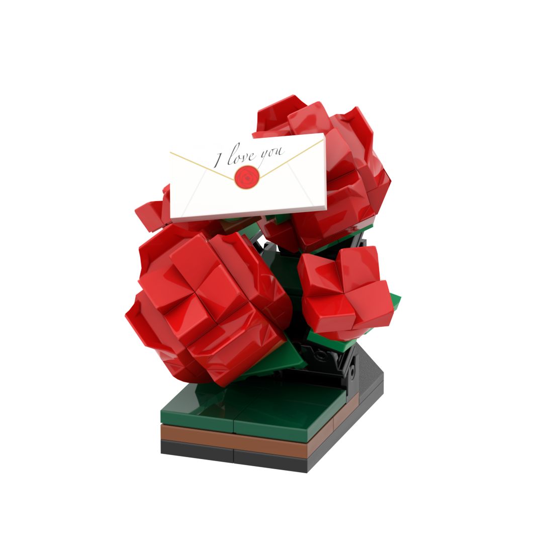 ForeverFig Rose Brick Figure – Ewige Rose zum Selbstbauen
