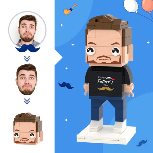 Happy Father’s Day – Personalisierte Bausteinfigur mit Fotokopf