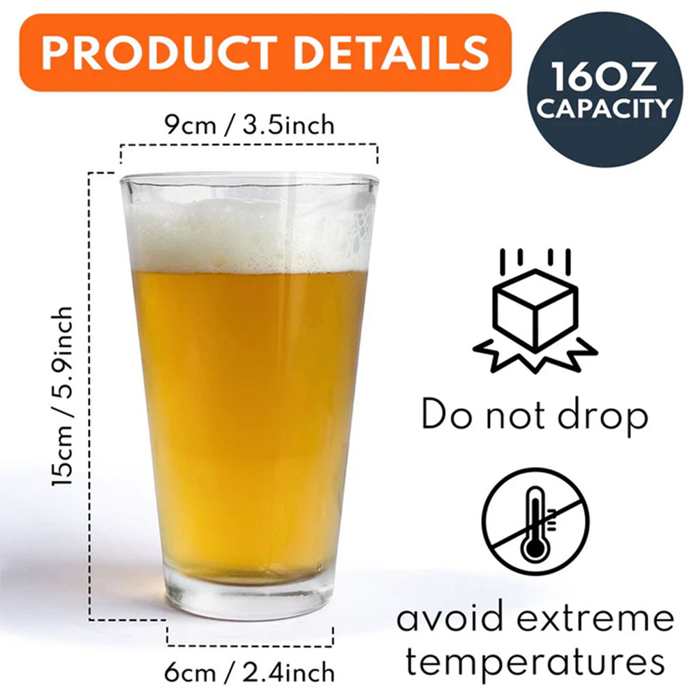 Personalisiertes Bierglas für Papa – „Drink Up Dad, We Won’t Tell Mom“