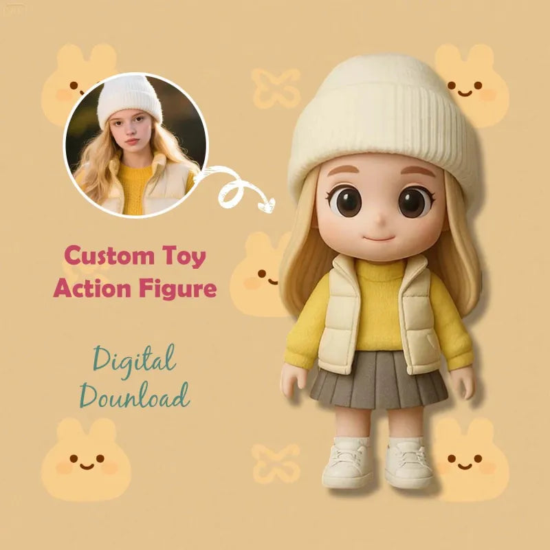 Personalisierte 3D-Mini-Figur – Dein Bild als kleine Figur für den Schreibtisch