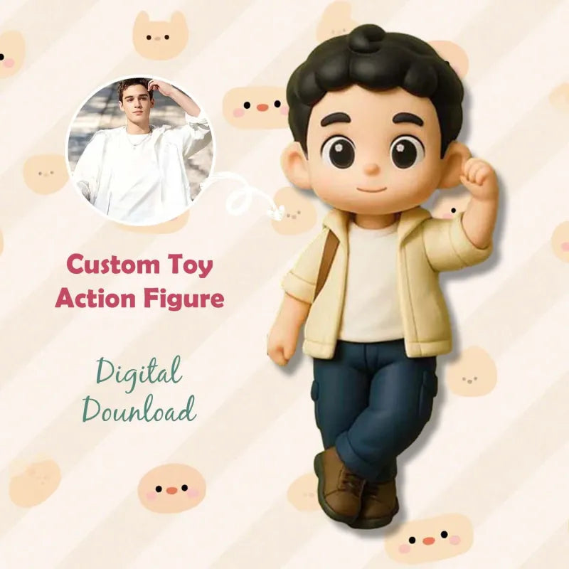 Personalisierte 3D-Mini-Figur – Dein Bild als kleine Figur für den Schreibtisch