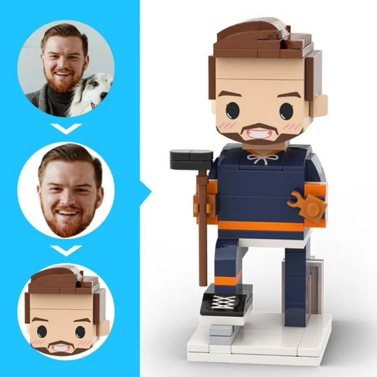 ForeverFig – Personalisierte Brick Figur im Eishockey-Stil für Männer