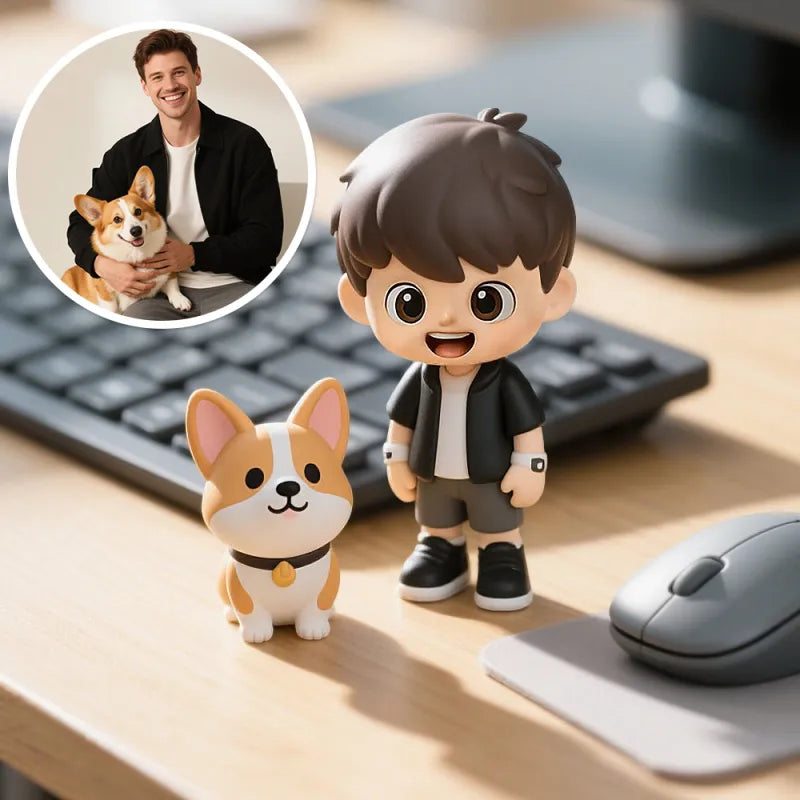 Personalisierte 3D-Mini-Figur – Dein Bild als kleine Figur für den Schreibtisch