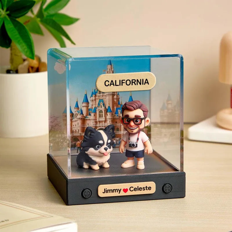 Custom 3D Mini Figur aus deinem Foto – mit Acrylbox