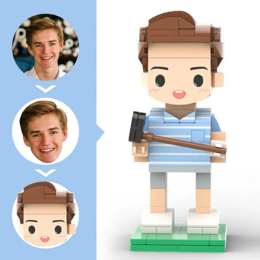 ForeverFig – Personalisierte Brick Figur im Golf-Stil