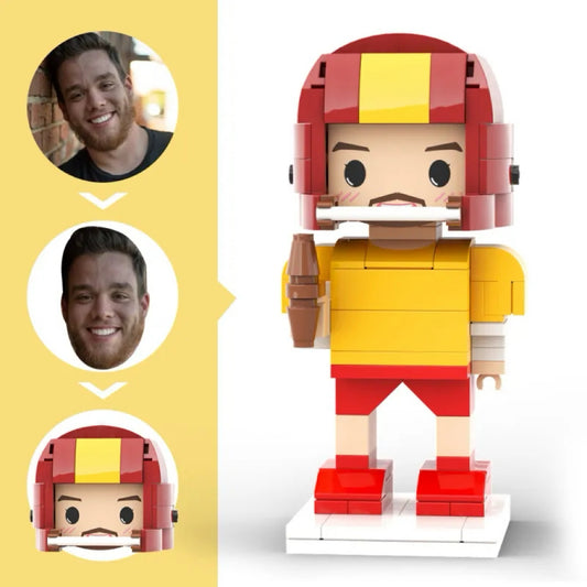 ForeverFig – Personalisierte Brick Figur im American-Football-Stil für Männer