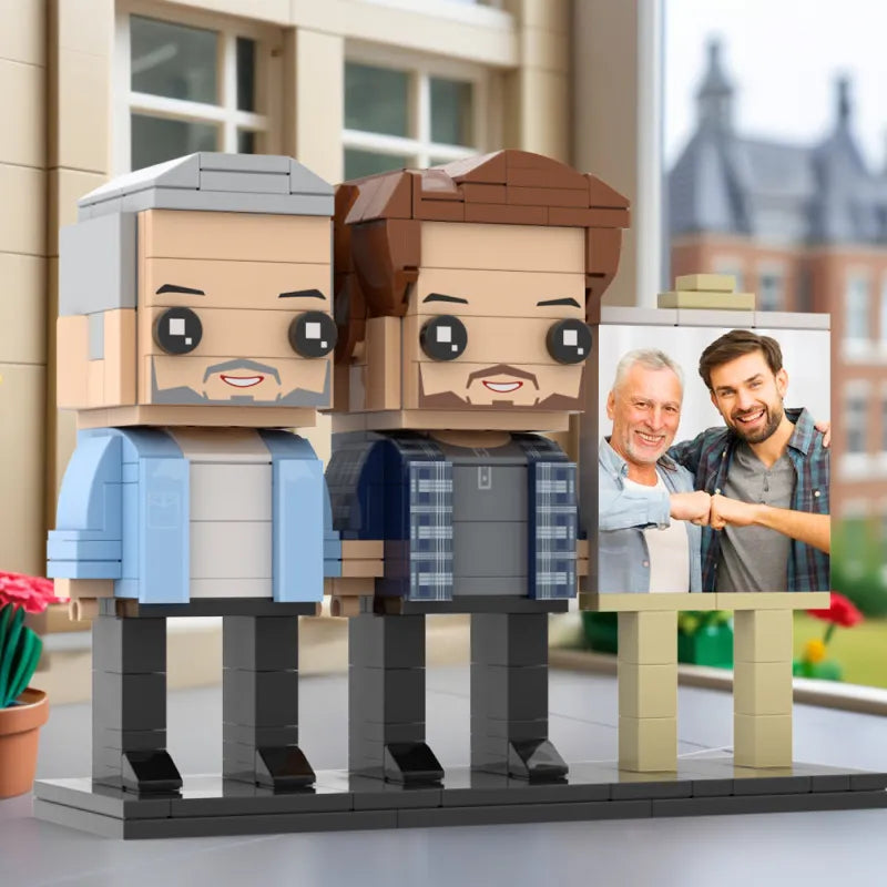 Personalisierte Bausteinfiguren mit Rahmen – 2 Personen
