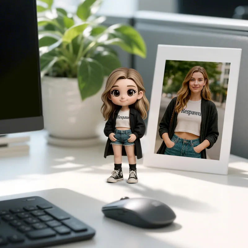 Personalisierte 3D-Mini-Figur – Dein Bild als kleine Figur für den Schreibtisch