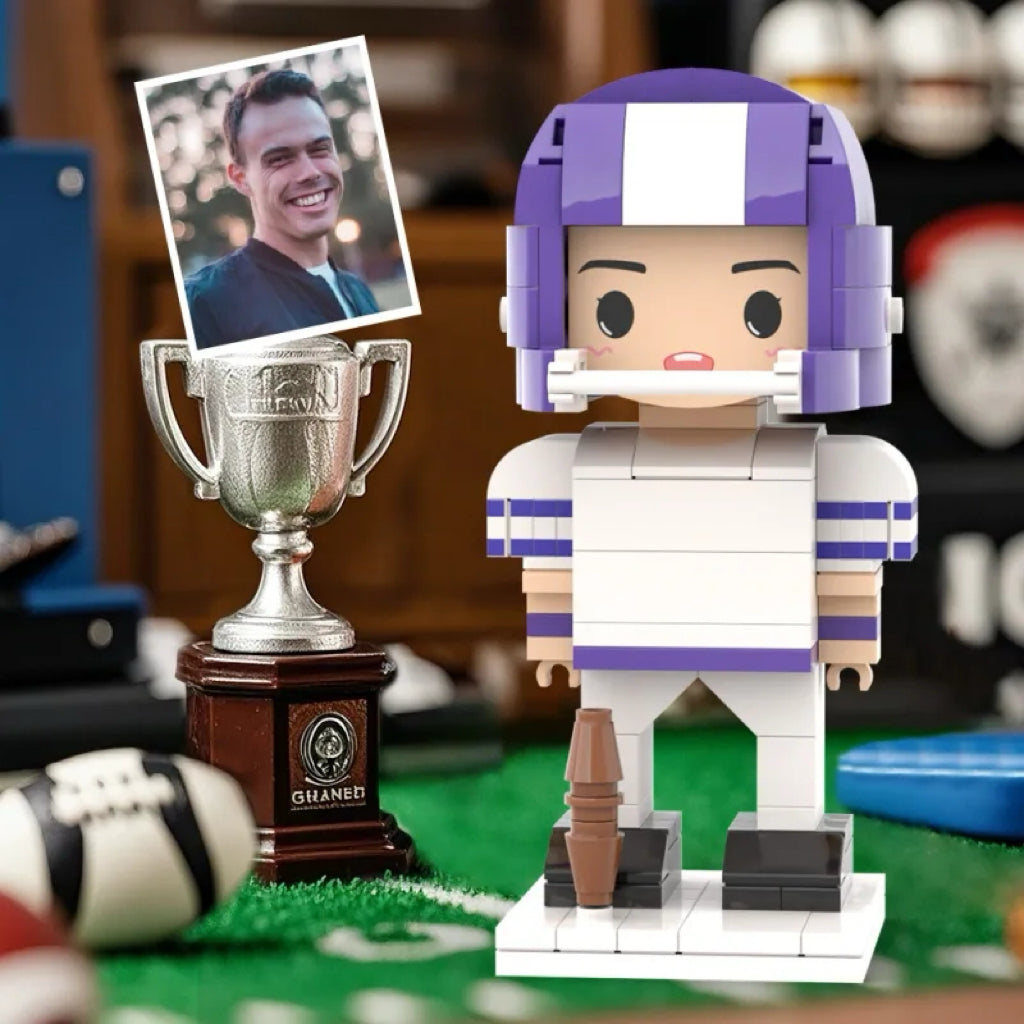 ForeverFig – Personalisierte Brick Figur im American-Football-Stil