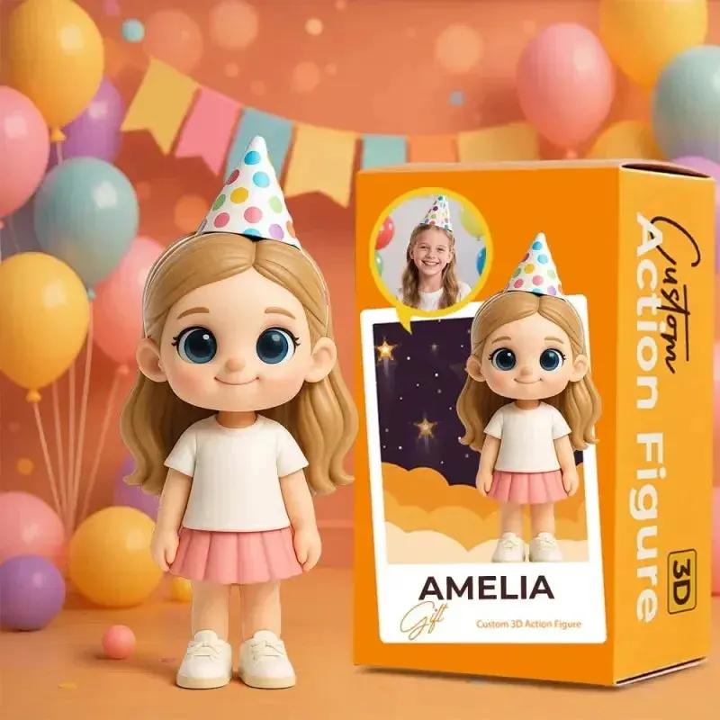 ForeverFig Personalisierte 3D Mini-Figur – Inklusive graviertem Holzsockel - ForeverFig